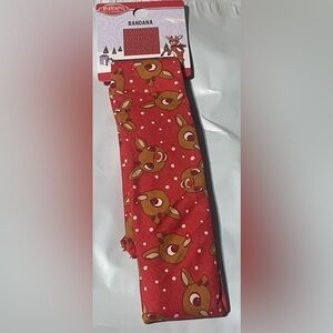 🔴‎ 3/$12 Red Rudolph Reindeer Bandana! NEW!